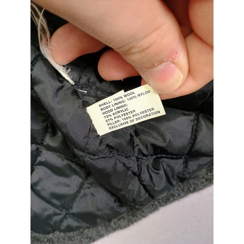 Classic Winter Baby Gap Toddler 18-24 Months Gray Wool Toggle Duffle Coat Hooded